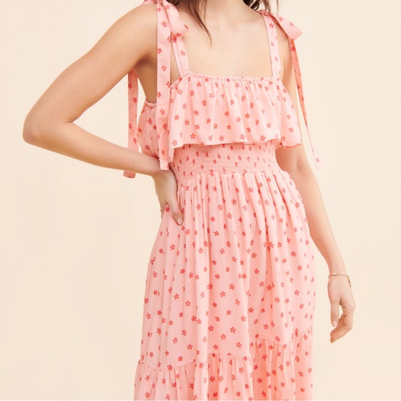 Alma Midi Dress - Pink - Picture 2 of 3